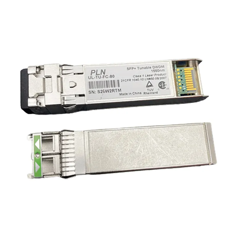 מקורי 10G SFP + מתכונן DWDM PLN UL-TU-FC-80 1550nm 80km DWDM SFP מודול משדר