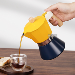 HIGHWIN Multicapacidad Aleación de aluminio Espresso Stovetop Moka Pot Diseño de bloqueo de color Classic Italian Espresso Maker - Product Image 3