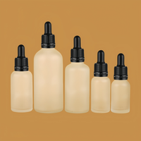 Flacon compte-gouttes en verre pour huiles essentielles, emballage cosmétique en verre 5ml-100ml, sérigraphie avec compte-gouttes à bulbe en caoutchouc