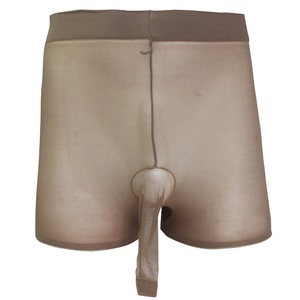 Di Colore Solido degli uomini Calza Elastica Boxer Shorts Biancheria Intima Sexy Aperto Pene Guaina Breve Underpant - Product Image 2