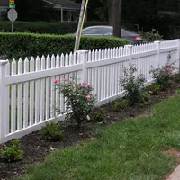 White PVC Temporary Picket Fence, Easy Assemble
