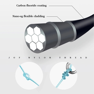 Línea de Pesca <span class=keywords><strong>Monofilamento</strong></span> JOF 300M con Recubrimiento de Fluorocarbono 0.133-0.478mm 2-23LB Baja Visibilidad para Pesca en Agua Dulce y Salada - Product Image 3