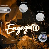 Neonawall Enseigne néon LED personnalisée, homologuée IP65, avec variateur d'intensité, alimentation USB 5V, lumière blanc chaud, pour décoration murale de douche nuptiale, fiançailles, mariage