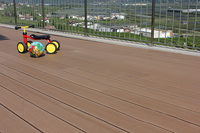 Revêtement de terrasse en bois-plastique moderne, extérieur, solide, rainuré, antidérapant, écologique, imperméable, garantie 5 ans pour balcon, jardin, terrasse