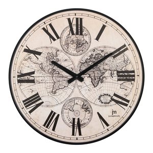 Reloj de pared (40cm) Esférico Romano JUSTAMINUTE Negro 21561 - Product Image 1