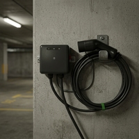 Chargeur mural DC 7 kW Type 2 32A 380V avec écran couleur intelligent, charge rapide pour véhicules électriques à domicile