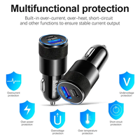 Cargador Mini USB para Coche al por Mayor de Aleación de Aluminio 38W 15W con Adaptador de Suministro de Energía PD QC3.0 Enchufe de Carga Rápida de 2 Puertos