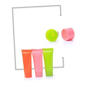 Wholesale 10ml/15ml/20ml Pink Red Transparent <b>Squeeze</b> Tube Lipstick Tubes Clear Round <b>Bottle</b> Custom Logo Screen Printing - Product Image 4