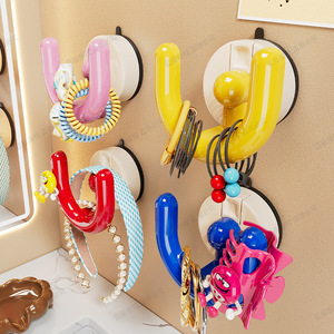 Support de rangement pour accessoires capillaires mural à ventouse, sans perçage, finition brillante, forme ronde - Product Image 2