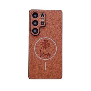 Coque pour Samsung S25 Ultra Série Trèfle, Étui de téléphone Trèfle à Quatre Feuilles, Couverture Complète S24 FE, Anneau Magnétique Fin et Simple, Finition Mate - Product Image 5
