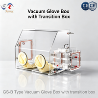 Boîte à gants en acrylique GS-004-B avec chambre à vide pour laboratoire et institut de recherche, dimensions de la chambre : L900*P500*H500