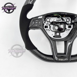 Volant de voiture personnalisé en fibre de carbone pour Classe A W175/E350/C63/W204/E63/Cls63/Slk55 AMG/2013 2020 - Product Image 2
