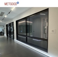 METGOOD Ventana Corredera de Aluminio de Diseño Simple, Cristal de Estilo Europeo, Aleación de Aluminio Duradera para Sótano Exterior Hotel