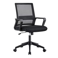 Chaise de bureau ergonomique pivotante en tissu maillé moderne, chaise de travail pour employés, chaise de bureau confortable et réglable