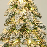 NINI 45cm 60cm 75cm Mini sapin de Noël blanc, petit sapin de Noël de table avec lumières LED, décoration de sapin de Noël