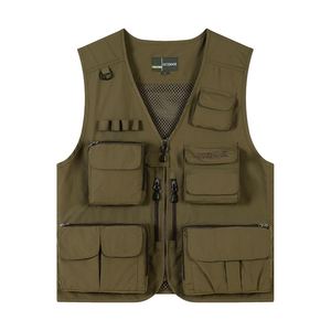 Gilet utilitaire multi-poches pour homme, personnalisé, en maille, pour la pêche, la randonnée, la photographie, les activités tactiques et de plein air, gilets et vestes réversibles pour homme - Product Image 3