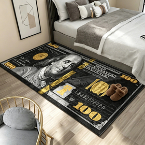 Alfombra con Diseño de Dinero, Alfombras de <span class=keywords><strong>Cien</strong></span> Dólares y <span class=keywords><strong>Euros</strong></span> para Habitación, Juego de Alfombras para Cocina, Alfombras para Dormitorio, Decoración para el Hogar y Eventos - Product Image 4