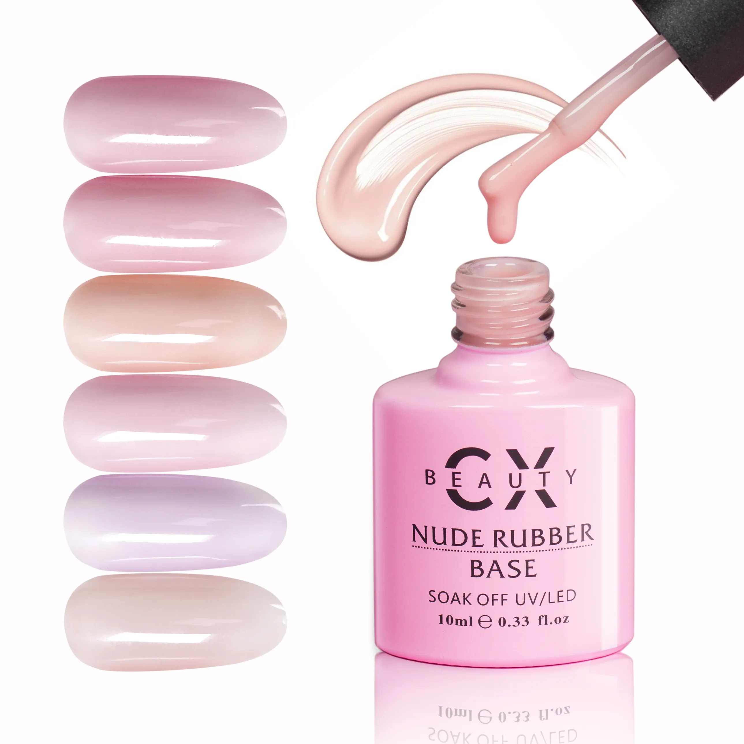 قاعدة مطاطية من CX beauty, تأتي بقاعدة من المطاط ذات خطوتين