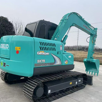 Nouvelle pelle hydraulique sur chenilles Kobelco SK75 de 7,5 tonnes, d'origine, pour la construction, l'aménagement paysager et les travaux de terrassement