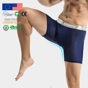 <span class=keywords><strong>Slip</strong></span> e Boxer da <span class=keywords><strong>Uomo</strong></span> in Rete Traspirante Blu, a Gamba Lunga, Anti-Sfregamento, per Corsa e Performance Intima - Product Image 2