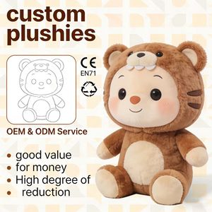 Lindo Peluche de Oso con Capucha, Juguete de Peluche Suave, Disfraz de Animal de Peluche, Peluches Personalizados al por Mayor, Regalo para Niños - Product Image 1