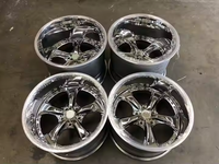 Jantes de Roues en Alliage d'Aluminium Forgé RSCR Custom Chrome Bi-Partie 17 18 19 20 Pouces Polies 5x112 5x120 5x114.3, Jantes VSKF