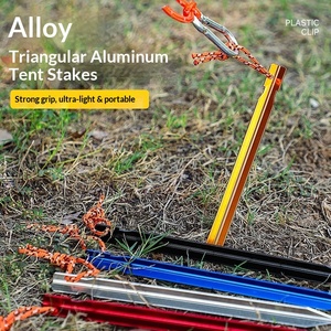 Essential <b>Camping</b> Tent <b>Pegs</b> & Mallets Aluminum Stake Accessories for Outdoor Tent & Tarp - Product Image 6