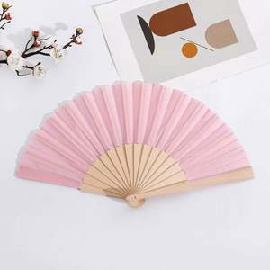 Abanico de madera personalizado de una sola cara, español, de 16 pulgadas cuadradas, con varillas de madera y tela de poliéster, para fiestas - Product Image 5