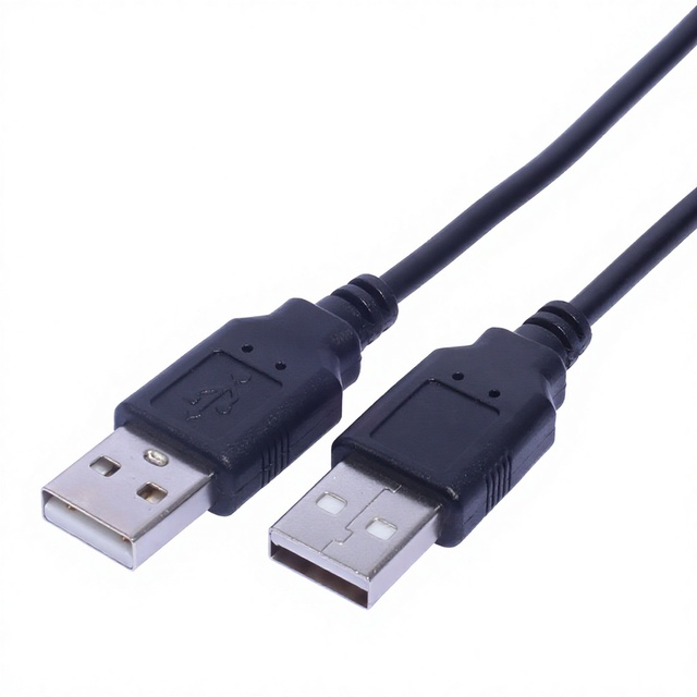 1-meter Thick-Wire USB-A Male-to-Male Extension Cable for Laptop Cooling Pad Charging Dual-Male Adapter