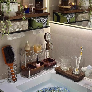 Multi-Layer Zinc Alloy Standing Type Desktop Light Luxury Skin Care & Makeup <b>Storage</b> <b>Rack</b> - Product Image 2