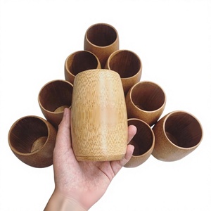 NUEVA Taza de Bambú Natural Reutilizable para Café, Té, Agua, Cafeterías, Restaurantes y Compradores Mayoristas - Product Image 1