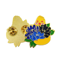 Badge en métal personnalisé de style dessin animé pour épinglette, vente en gros, avec lettres émaillées rigides moulées