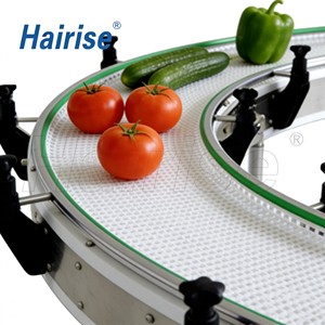 Hygiënische modulaire kunststofband spiraalvormige transportband met 90 graden bocht ° /180 °   Draait voor diverse toepassingen - Product Image 2