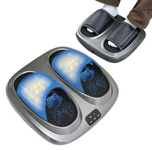 2024 Healthpal compresión de aire acupresión eléctrica plantillas magnéticas rodillo Shiatsu pies masajeador con calor para los pies - Product Image 1