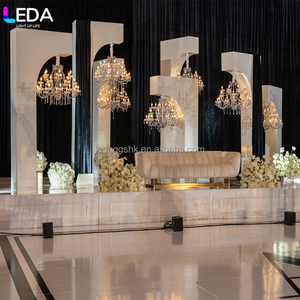 LEDA New Design Wedding Stage Props White Acrylic <b>Backdrop</b> <b>Stand</b> for Indoor Wedding Arch Decoration - Product Image 4