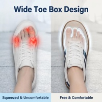 Chaussures de randonnée unisexes minimalistes à lacets, zéro drop, effet pieds nus, en cuir microfibre, doublure en maille, respirantes, avec large embout et semelle de printemps