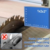 Jeu de barres d'installation en aluminium Accessoires de précision multifonctionnels pour scie à table de toupie avec jauges de hauteur Jeu de blocs de configuration 15 pièces