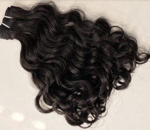 Необработанные необработанные пучки человеческих волос, Оптовая продажа, индийские кудряющие натуральные волосы, выровненные кутикулы, поставщик, индийские необработанные волосы класса 12А - Product Image 2