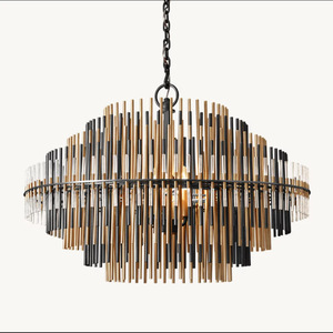 Estilo minimalista moderno de mediados de siglo con cristal de forma redonda de cristal lujoso para sala de estar comedor pasillo - Product Image 2