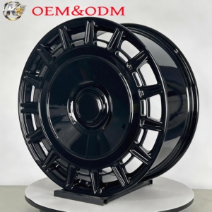 Rueda de Aleación Forjada Monobloque de Alta Resistencia en Negro Brillante, Ancho 8J, 5x120 5x114.3, Llanta Profunda para Land Rover <span class=keywords><strong>Maybach</strong></span> - Product Image 2
