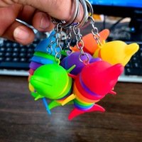Buitenlandse Handel Plastic Fidget Squeeze Speelgoed Nieuwigheden Stressverlichting Snot-achtige Rups Reuzen Kreeft Niu Nai Le Slug Grote Haai 14