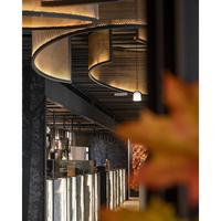 Grand lustre moderne en laiton cristal clair linéaire à LED de luxe pour éclairage d'hôtel pour salle d'exposition de hall et escalier LASVIT