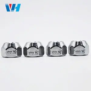 Length 0.6in Chrome Wheel Lug Nut M12x1.25 Standard Hex 21mm Universal Fit Lug Nuts Accessories Chrome