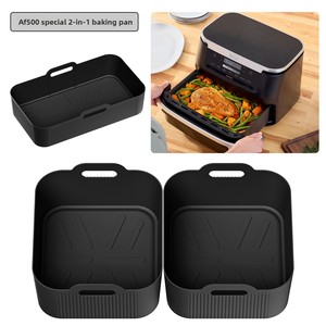 Plateau rectangulaire <span class=keywords><strong>en</strong></span> <span class=keywords><strong>silicone</strong></span> réutilisable, pliable, écologique, résistant à la chaleur, <span class=keywords><strong>pour</strong></span> friteuse à <span class=keywords><strong>air</strong></span>, micro-ondes, cuisson, plats - Product Image 2