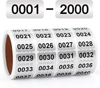 Pegatinas Reflectantes Impermeables de Vinilo Numeradas, Calcomanías de Números Secuenciales Kiss Cut, Etiquetas Autoadhesivas para Buzón y Regalos