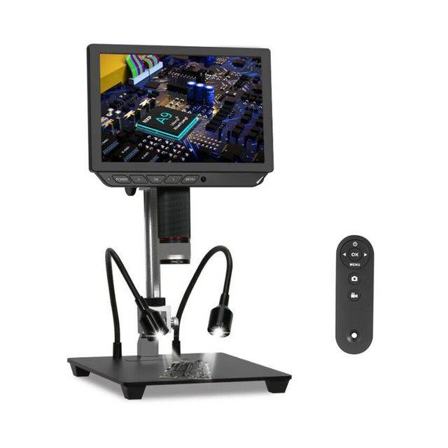 4K Electronic Digital Microscope 10.1 inch Screen Repair Microscope with LED Light