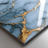 Carrelage en porcelaine effet marbre veiné or de luxe 600x600mm 24x24 pouces, poli brillant, émaillé, pour la décoration de villas et d'hôtels