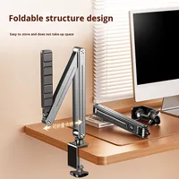 Support de tablette BONERUY pour iPad, support de bureau en alliage d'aluminium, support cantilever rotatif, support de téléphone télescopique réglable en hauteur, modèle P86