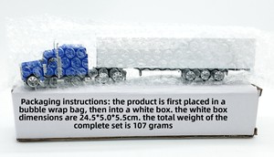 <span class=keywords><strong>Camion</strong></span> américain en métal à l'échelle <span class=keywords><strong>1</strong></span>:87, 23,5 cm, modèle de <span class=keywords><strong>camion</strong></span> transporteur de conteneurs, carrosserie personnalisable avec LOGO - Product Image 6