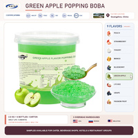 Bolas de Jugo de Arándano y Manzana Verde Listas para Usar, No Requiere Cocción, Certificación HACCP, OEM Disponible para Té de Burbujas